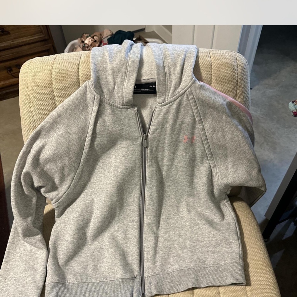 Under Armour Heather Gray Zip-Up Hoodie